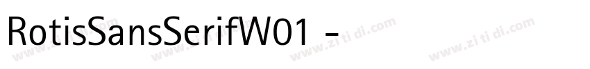 RotisSansSerifW01 字体转换